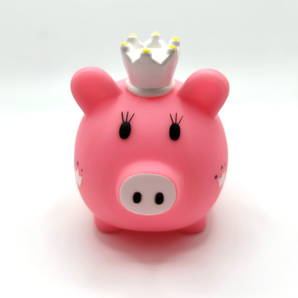 Pink Princess Piggy Bank Toy 3”
